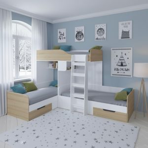 Дитяче ліжко для трьох ДМ 712