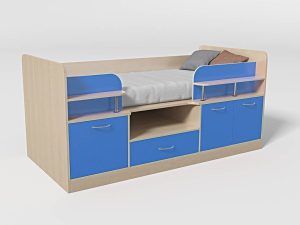 Односпальне ліжко для дітей із ящиками ДКЧ 1300